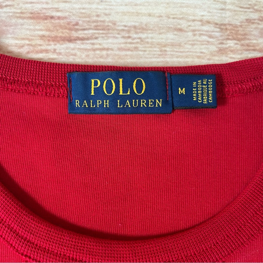 NWOT Polo Ralph Lauren The RL Fleece Crew Sweatshirt Pony Logo Red Men’s Medium - Picture 4 of 10